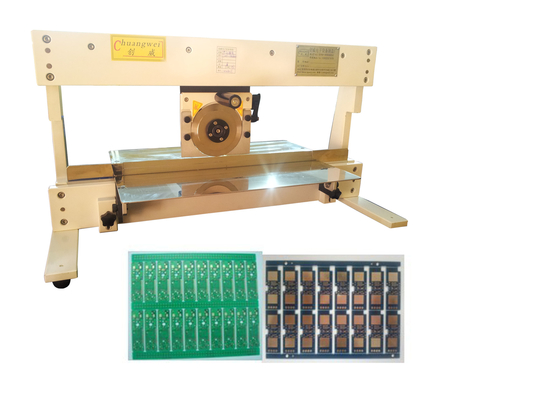 Machine de découpe manuelle ou semi-automatique de PCB avec coupe de lame circulaire et linéaire 720 mm