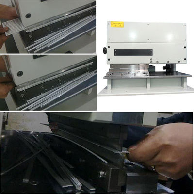 la carte PCB V du panneau FR4 de 2.0mm a coupé la machine avec deux lames linéaires pointues